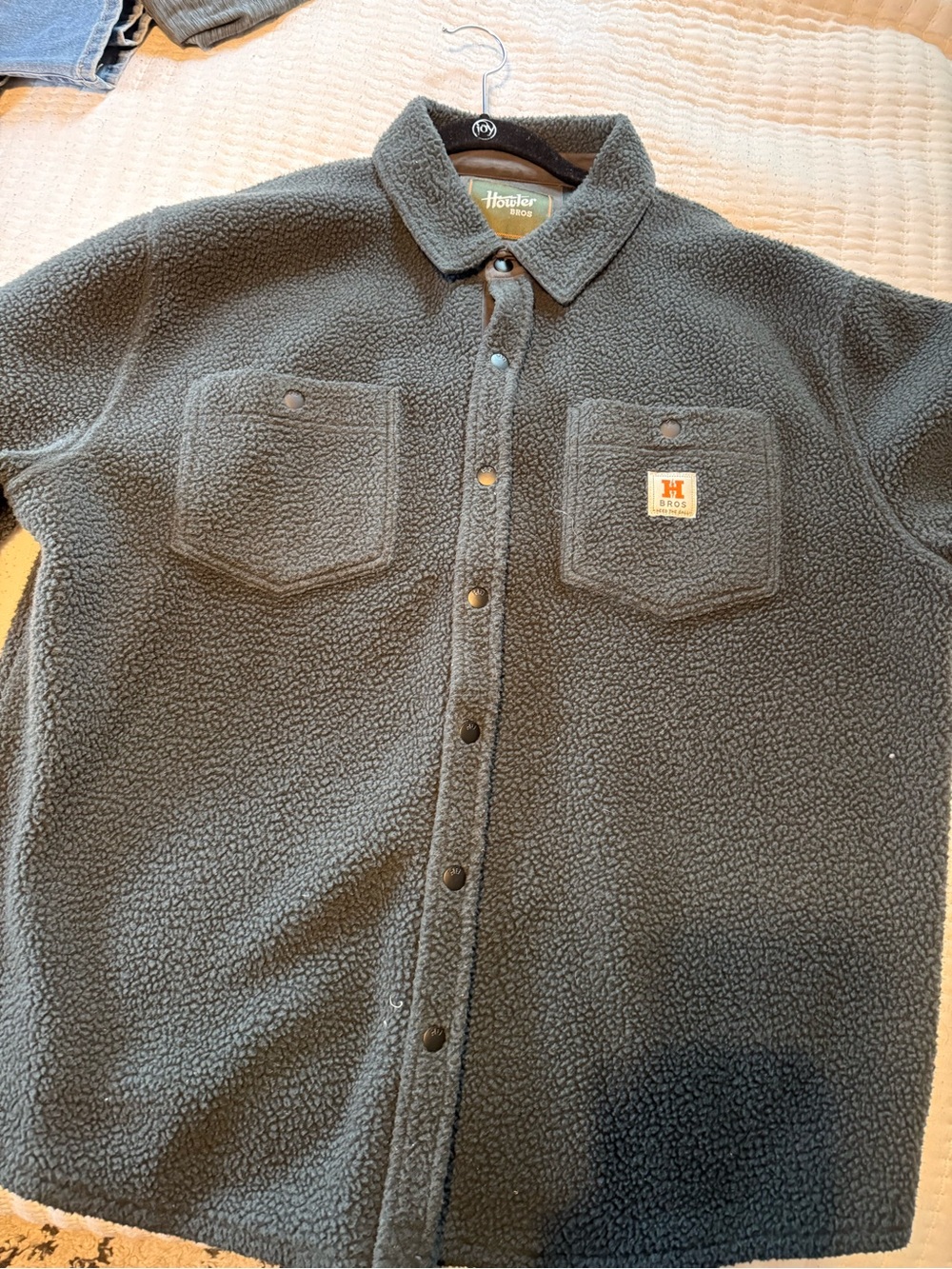 Howler Brothers Allegheny Men's Gray Fleece  Button-Front Shirt